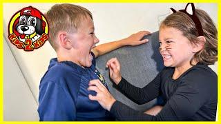 Kids Pretend  CALEB & ISABEL'S SUPER FUNNY PLAY COMPILATION (BAD KITTY, WORST BABY & DINOSAURS!)