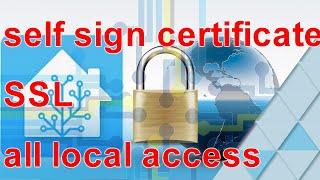 SSL self sign certificate, all local, for Home Assistant.