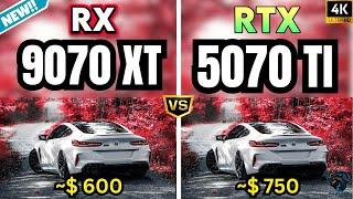 RX 9070 XT vs RTX 5070 Ti - FSR 4 vs DLSS 4 Battle  UPDATED DRIVER [4K]