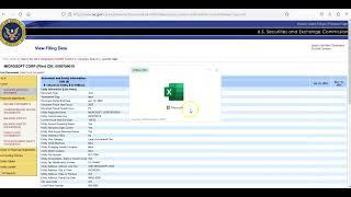 Downloading a 10-K Annual Report into Excel from the Sec.gov Site