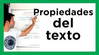 Adecuación, COHERENCIA Y COHESIÓN: las propiedades del texto