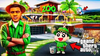 GTA 5: Shinchan & Franklin Upgraded His Own House into Zoo in Gta 5...!(Gta5 mods)