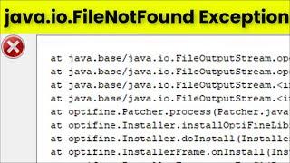 Fix OptiFine java.io.FileNotFoundException Installation Error - Fix OptiFine Installation Error