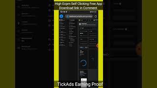 How do I made 100$ in UnityAds | Earning Proof Self Clicking App | TickAds earning Proof #adrevenue