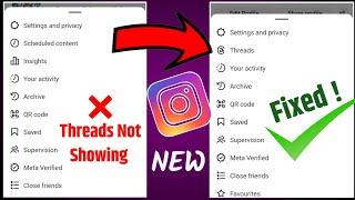 instagram threads option not showing problem | Threads an instagram app