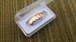 14k Rose Gold Plated Grillz Bottom Teeth