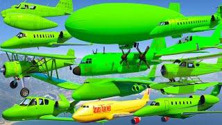 GTA V: Every Hulk's Green Airplanes Best Extreme Longer Crash and Fail Compilation