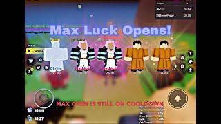 (DIVINE!?) Max Luck Opens! | Anime Fighters Simulator