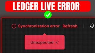 How To Fix Synchronization Error In Ledger Live - Ledger Live Not Working Error