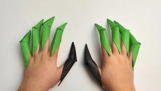 Halloween Crafts for Kids made EASY. Halloween DIY paper crafts. How to make paper claws