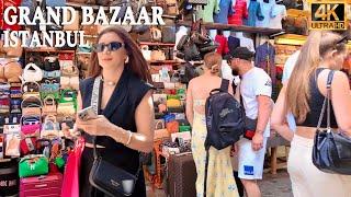 Istanbul Turkey 2024 Grand Bazaar,Fake Market Walking Tour 4K