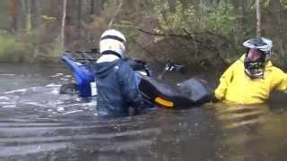 How to Float a Yamaha Grizzley through DEEP water...