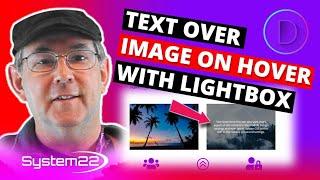 Divi Theme Text Over Image On Hover With Lightbox