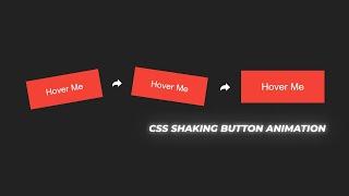 CSS Shake Button Hover Effects | CSS Button Animation | CSS animation tutorial in Hindi
