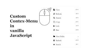 Custom right click (context menu) in vanilla JavaScript