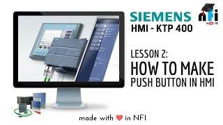 Siemens KTP 400 - How to make Push Button on HMI screen?