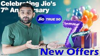 Jio  7th anniversary Offers on Recharge | Jio New Offers Launched | Jio True 5G | Unlimited 5G Data