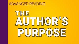 The author's purpose for writing (1/3) | Interpreting Series