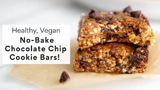 Vegan No-Bake Chocolate Chip Cookie Bars (Gluten Free)