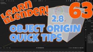 Blender 2.8 QUICK TIP to Move The Object Origin and Pivot