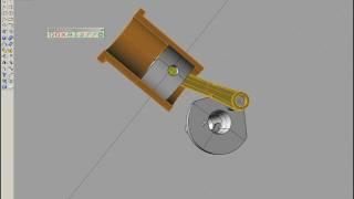 Parameterized piston engine assembly in Rhino 3D