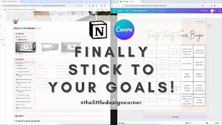 A fun way to set goals in 2024 (includes FREE Notion and Canva templates)