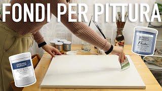 6 MODI PER PREPARARE LE TELE PER DIPINGERE! Fondi per pittura a olio come fare l'imprimitura su tela