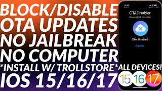 How to disable/block OTA Updates No Jailbreak/No PC with OTADisabler via Trollstore 2 | Full Guide