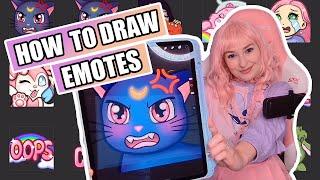 How to Draw EMOTES for Twitch using PROCREATE!