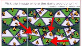 Pick The Image Where The Darts Add up to 14 | Fix Pick The Image Where The Darts Add Up to 14