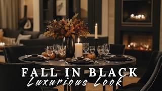 Fall in Black Decor Ideas for 2024: Elegant Fall with Black Accent Furniture