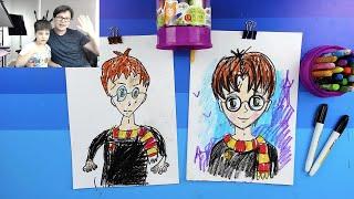 Как нарисовать Гарри Поттера - урок рисования с РыбаКти