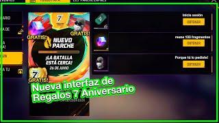 Llegó el Evento 7 Aniversario Interfaz especial Nueva actualizacion en free fire latam cubo gratis