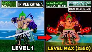 Beating Blox Fruits as Zoro | Full Human V4 Awakened | Unlock Cursed Dual Katana In Blox Fruits