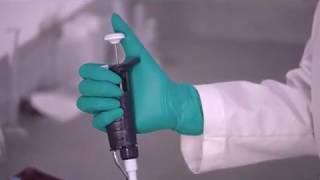 Using TouchNTuff® Nitrile Gloves, Ansell Green Disposable Gloves