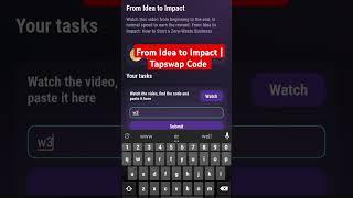 From Idea to Impact | Tapswap Code