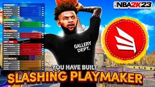 THIS GAMEBREAKING SLASHER BUILD IS BREAKING NBA 2K23! BEST 3PT SHOT CREATOR BUILD IN NBA 2K23!