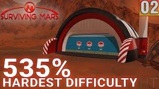 Surviving Mars 535% HARDEST DIFFICULTY - Part 02 - Yeah, It's Hard - Gameplay (1440p)