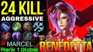 24 Kills Benedetta Aggressive HyperCarry - Top 1 Global Benedetta by MARCEL. - Mobile Legends