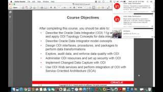 Oracle ODI (Oracle Data Integrator) - Training Agenda