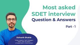 Frequently Asked SDET Interview Questions at Product Companies - Part 01 | Talent500 Masterclass