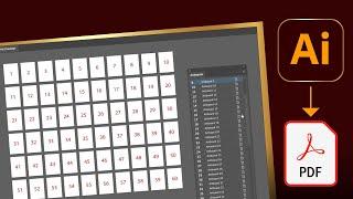 Export a Multi Artboards to a PDF files - Adobe Illustrator