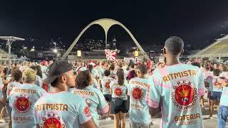 Bateria da Viradouro no ensaio do setor 11 na Sapucaí para o carnaval 2025