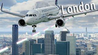 Flying to Most Dangerous Airport of London! STEEP landing on Short runway! | FS2020 | 4K @ 20 FPS