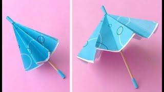 Easy way to make Paper Umbrella - Paper Umbrella That Open and Close / Origami Paper Umbrella