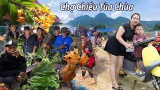 Chợ chiều Tủa Chùa - Phong Lan Rừng bán nhiều như rau muống- Có cả chim Gõ Kiến