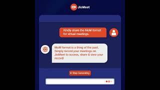 Even the AI recommends JioMeet's recording feature.