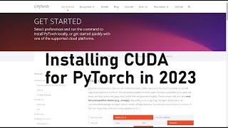 How to Install CUDA for PyTorch in 2023