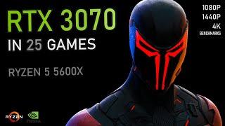 RTX 3070 + Ryzen 5 5600X | 25 Games Tested at 1080P, 1440P and 4K