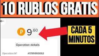 GANA 10 RUBLOS GRATIS EN 5 MINUTOS [SIN REFERIDOS] Ganar dinero por internet  sin referidos